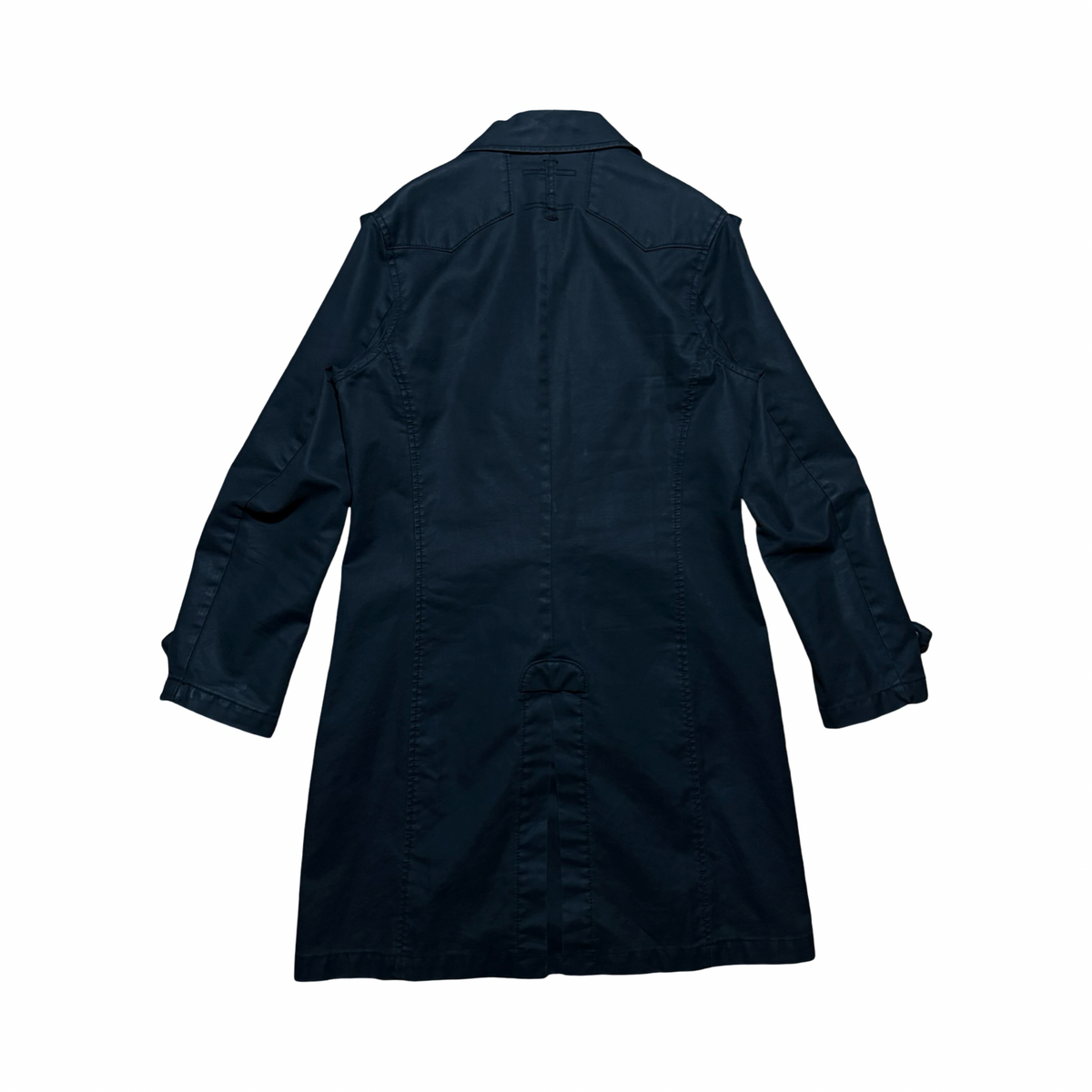 G Star Double Breasted Waxed Trench Coat