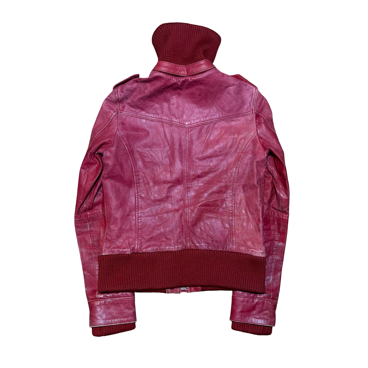 Vintage Red Leather Jacket
