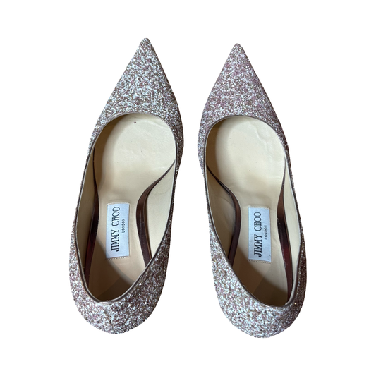 Jimmy Choo Glitter High Heels