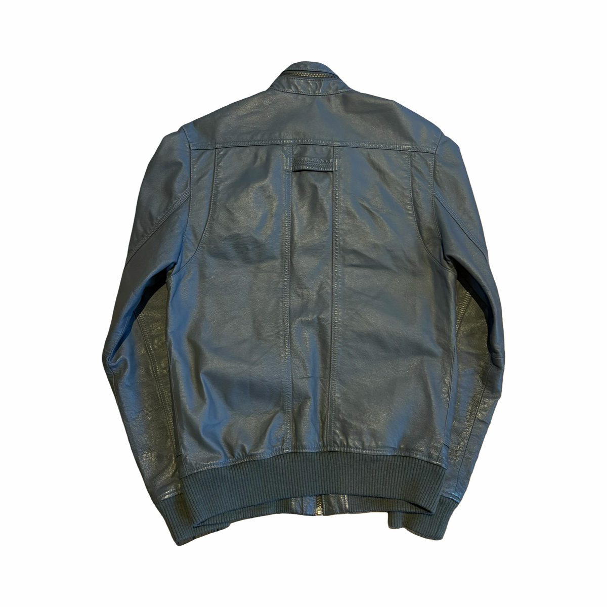 Vintage Gray Leather Jacket