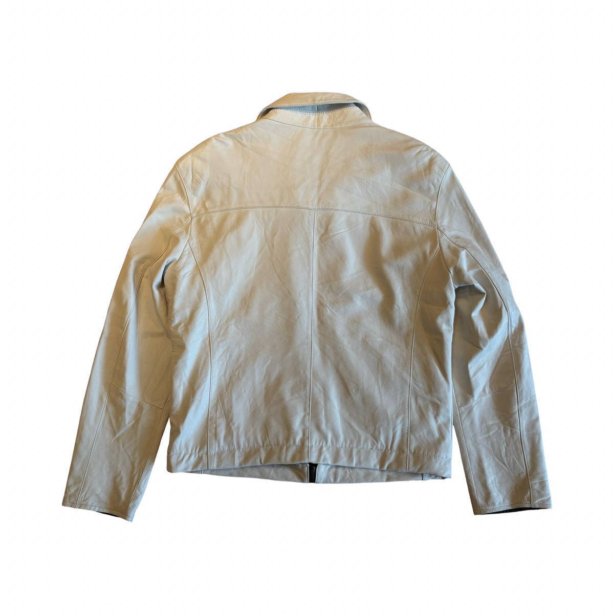 Vintage Loro Piana White Leather Jacket