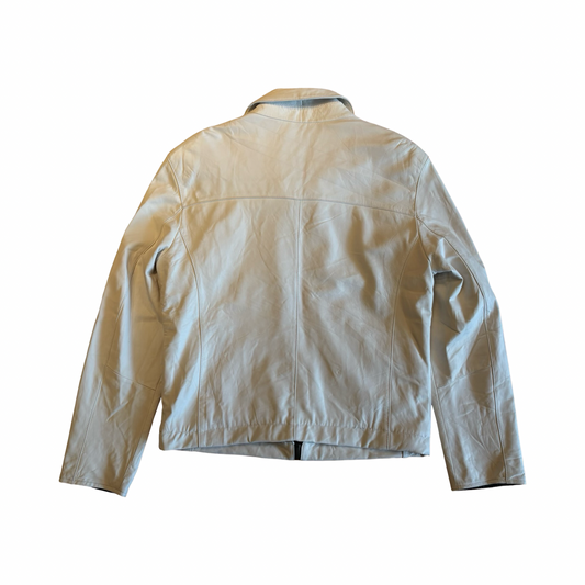 Vintage Loro Piana White Leather Jacket