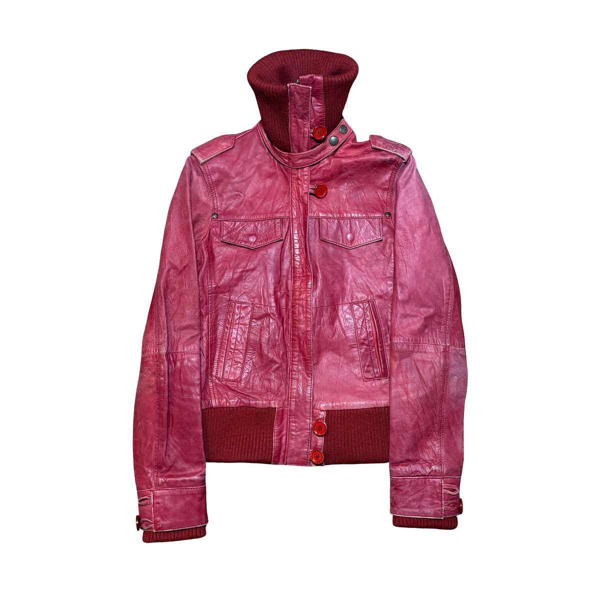 Vintage Red Leather Jacket