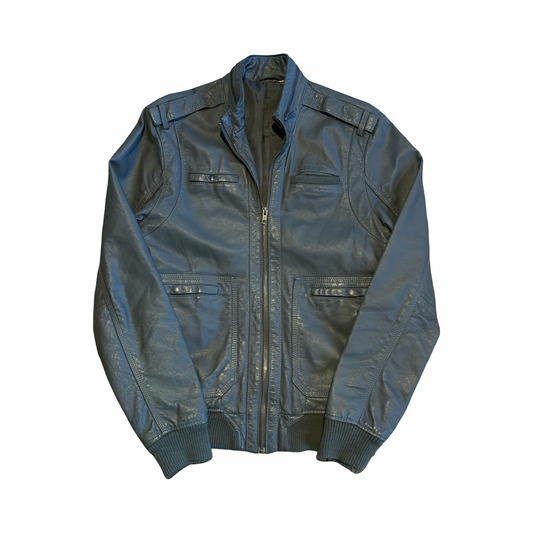 Gray Leather Jacket