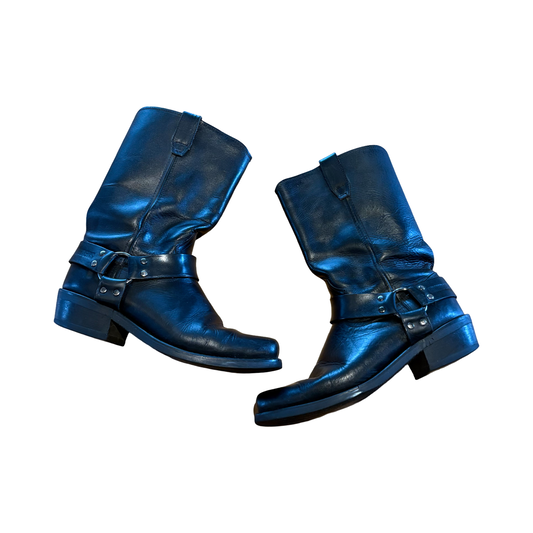Grinders Leather Harness Boots
