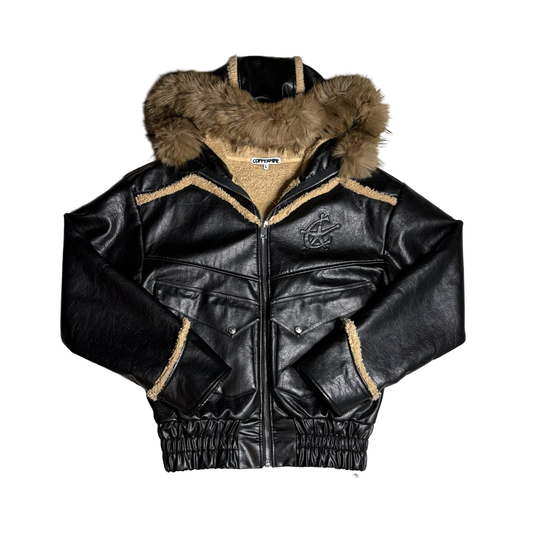 Coppermine Fur Leather Jacket