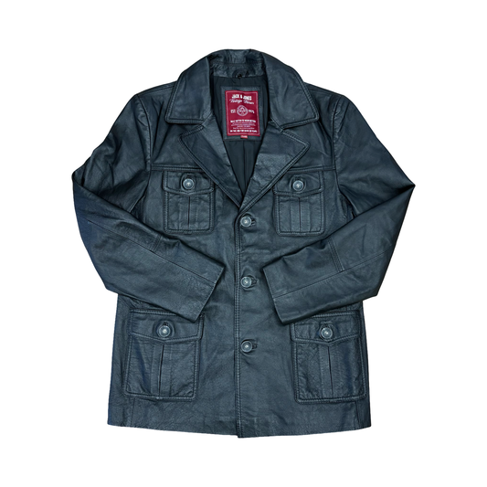 Vintage Jack & Jones Leather Coat